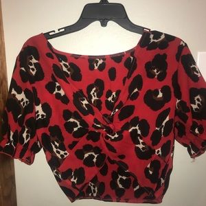 Red Cheetah Marching Shirt/Short Set